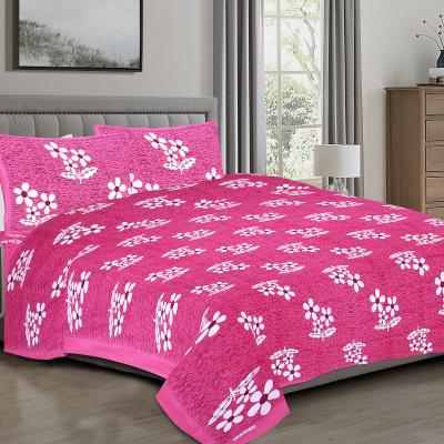 Jaipur sanganeri Queen Size cotton bedsheet with 2 Pillow cover